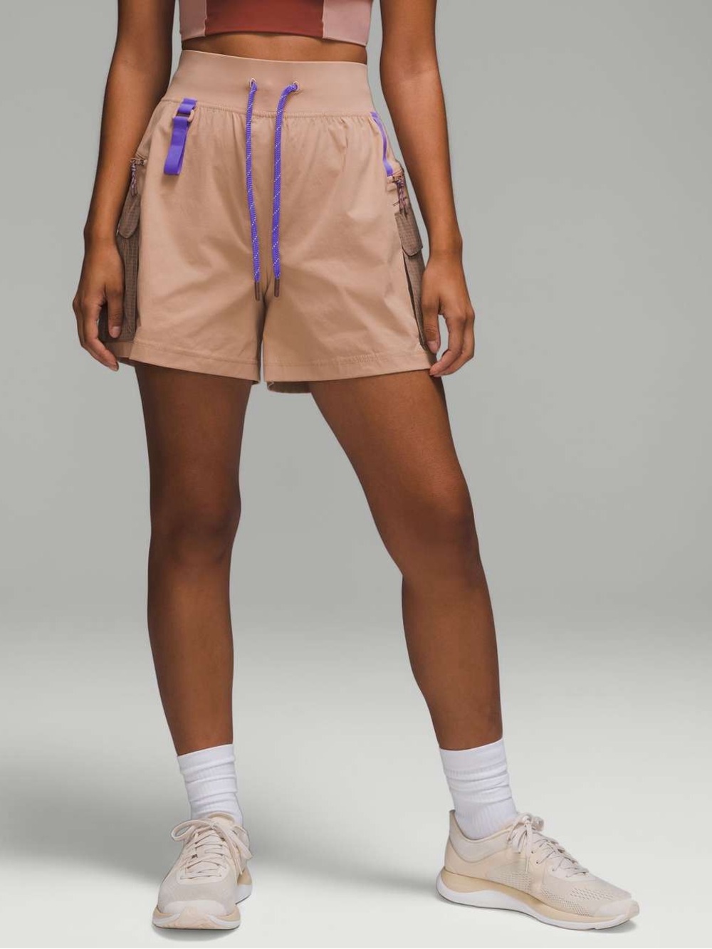 lululemon athletica Multi Pocket pink Clay  Cargo High Rise Hiking short 5“